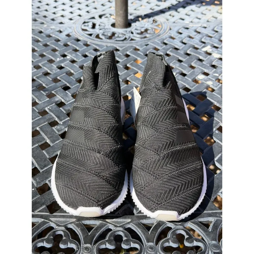adidas Mens Size 8.5 Nemeziz Tango 18.1 Black White AC7076 Turf Soccer Sneakers